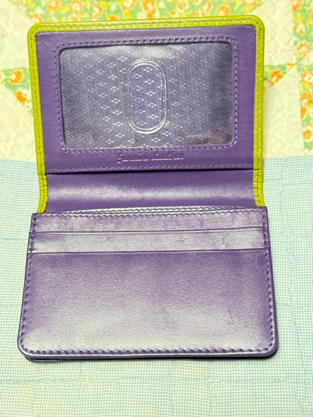 Multi Color Leather Card Case - Picture 2 of 4